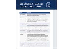 Affordable Housing Toolkit – Key Terms